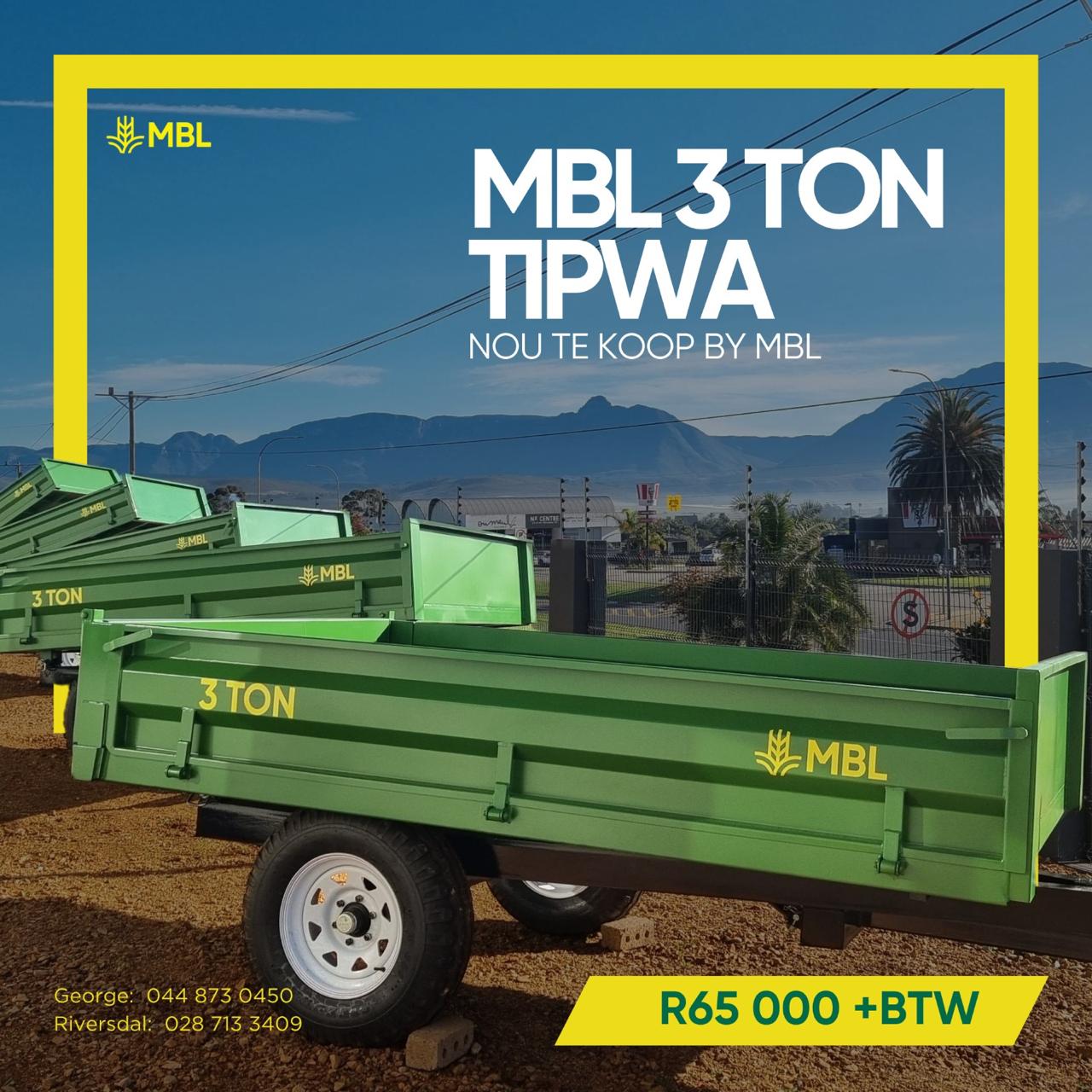 MBL 3ton Tip Trailer
