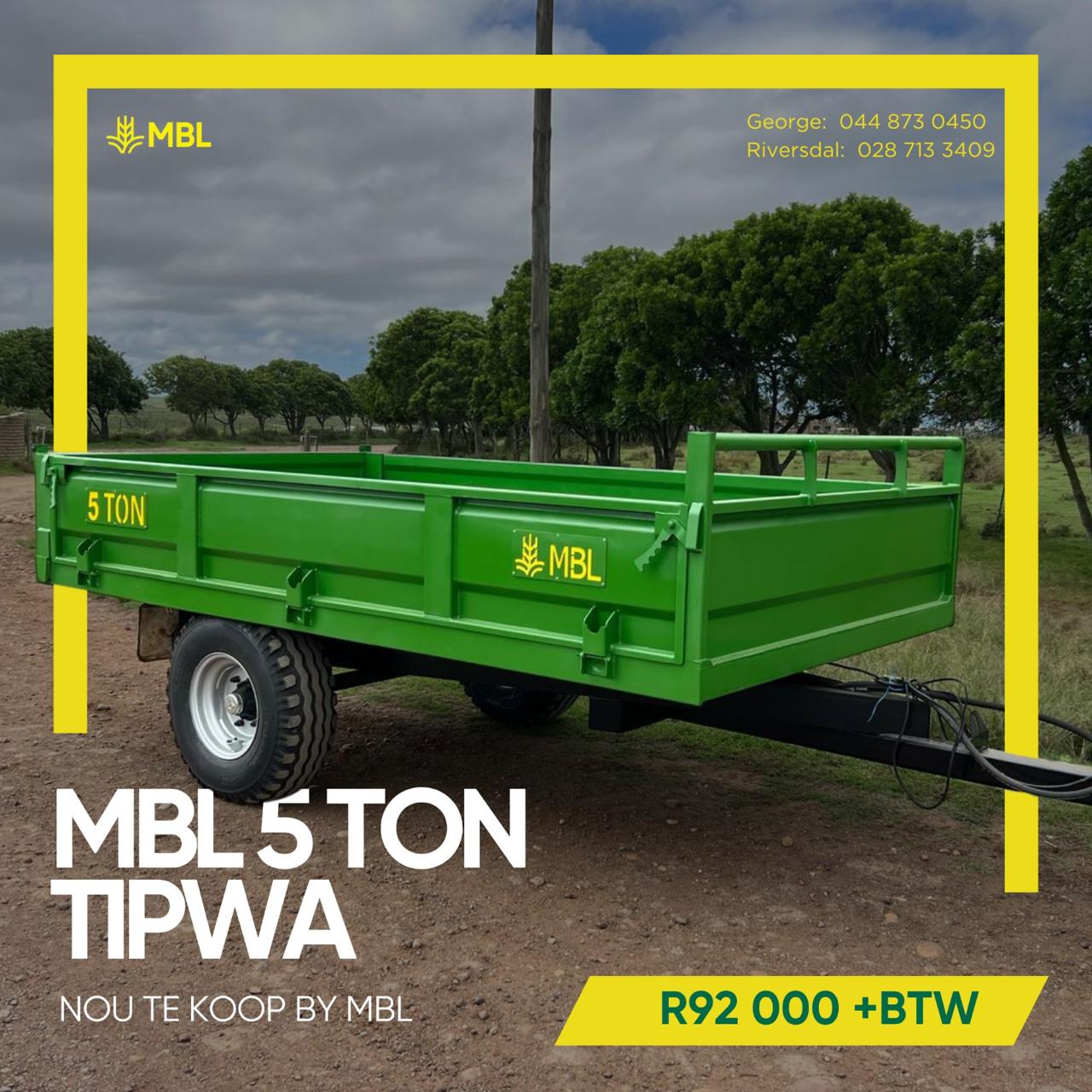 MBL 5ton Tip Trailer